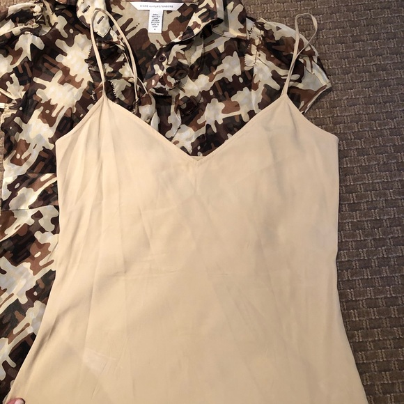 Printed silk blouse with silk cami - Picture 6 of 8